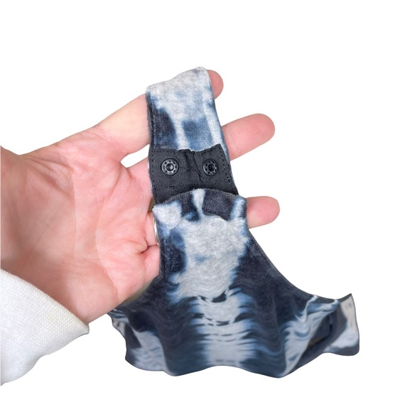 All Saints Raffi Velvet Teddy Bodysuit in Ink Blue & Grey Marl 8 NWT - Picture 6 of 12